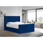Damiano Bed Plush Velvet Blue