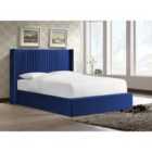 Timeo Bed Plush Velvet Blue