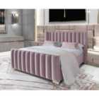 Melina Bed Plush Velvet Pink