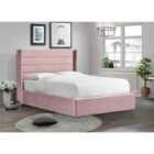 Brando Bed Plush Velvet Pink