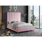 Alexo Bed Plush Velvet Pink