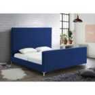 Leone Bed Plush Velvet Blue