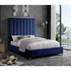 Alexo Bed Plush Velvet Blue