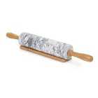 Homiu Marble Rolling Pin Handles And Stand - White