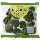 M&S Organic Whole Leaf Spinach Frozen 500g
