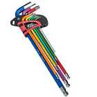 Autojack Long Ball End Allen Hex Key Set 9Pc Multi Coloured Tools