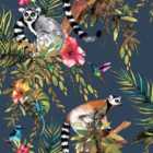 Holden Decor Lemur Midnight Blue/Multi Wallpaper