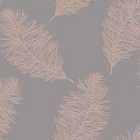 Holden Decor Fawning Feather Grey / Rose Gold Wallpaper