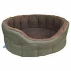 P&L Jumbo Drop Fronted Bolster Style Pet Bed - Green
