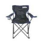 Just Be Camping Chair Black With Blue Trim