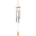 St Helens 28 Inch Disc Wind Chime, Silver Tube