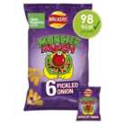 Walkers Monster Munch Pickled Onion Multipack Snacks 6 x 20g