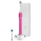 Oral-b Smart 4 4000W 3Dwhite Electric Toothbrush With Bonus Travel Case - White And Pink