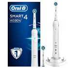 Oral-b Smart 4 4000N Cross Action Electric Toothbrush With Travel Case - White