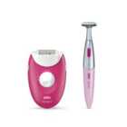 Braun Silk-epil 3-420 Epilator For Long-lasting Hair Removal - White And Pink