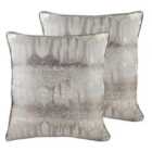 Evans Lichfield Inca Polyester Filled Cushions Twin Pack Steel Grey