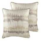 Evans Lichfield Inca Polyester Filled Cushions Twin Pack Mocha