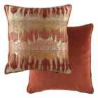 Evans Lichfield Inca Polyester Filled Cushion Polyester Terracotta
