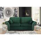 Oakana Luxury Plush Velvet 3 Seater Sofa Green
