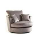 Mirana Modern Plush Velvet Swivel Chair Grey