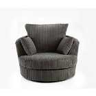 Canolo Luxury Swivel Chair Jumbo Cord Charcoal
