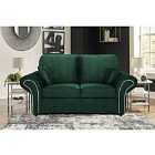 Oakana Luxury Plush Velvet 2 Seater Sofa Green