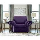 Oakana Luxury Plush Velvet Armchair Purple