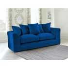 Mirana Modern Plush Velvet 3 Seater Sofa Blue