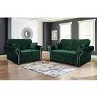 Oakana Luxury Plush Velvet 3+2 Sofa Set Green