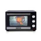 Geepas GO34049 25L 1600W Mini Oven And Grill - Black