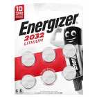 Energizer Cr2032 Lithium 6 per pack