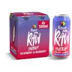 Rubicon Raw Raspberry & Blueberry Energy Drink 4 x 500ml