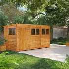 12X6 Power Overlap Pent Shed
