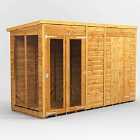 10X4 Power Pent Summerhouse Combi Including 4Ft Side Store