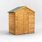 6x4 Power Overlap Apex Windowless Shed
