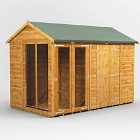 10X6 Power Apex Summerhouse Combi Including 6Ft Side Store
