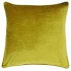 Paoletti Luxe Velvet Polyester Filled Cushion Ochre