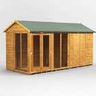 14X6 Power Apex Summerhouse Combi Including 6Ft Side Store