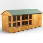 16X6 Power Apex Potting Shed Combi Including 6Ft Side Store