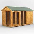 12X6 Power Apex Summerhouse Combi Including 4Ft Side Store