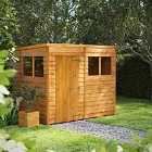 8X6 Power Overlap Pent Shed