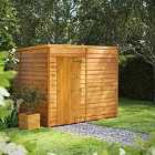 8X6 Power Overlap Pent Windowless Shed