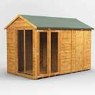 10X6 Power Apex Summerhouse Combi Including 4Ft Side Store
