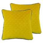 Paoletti Quartz Twin Pack Polyester Filled Cushions Ceylon/Petrol