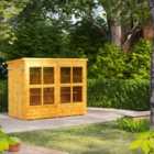 8X4 Power Pent Potting Shed With Double Doors