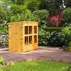 6X4 Power Pent Potting Shed With Double Doors
