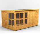 12X8 Power Pent Potting Shed Combi Including 6Ft Side Store