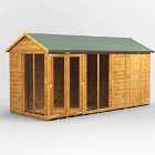 14X6 Power Apex Summerhouse Combi Including 4Ft Side Store
