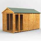 12X6 Power Apex Summerhouse Combi Including 6Ft Side Store