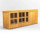 16X4 Power Pent Potting Shed Combi Including 6Ft Side Store